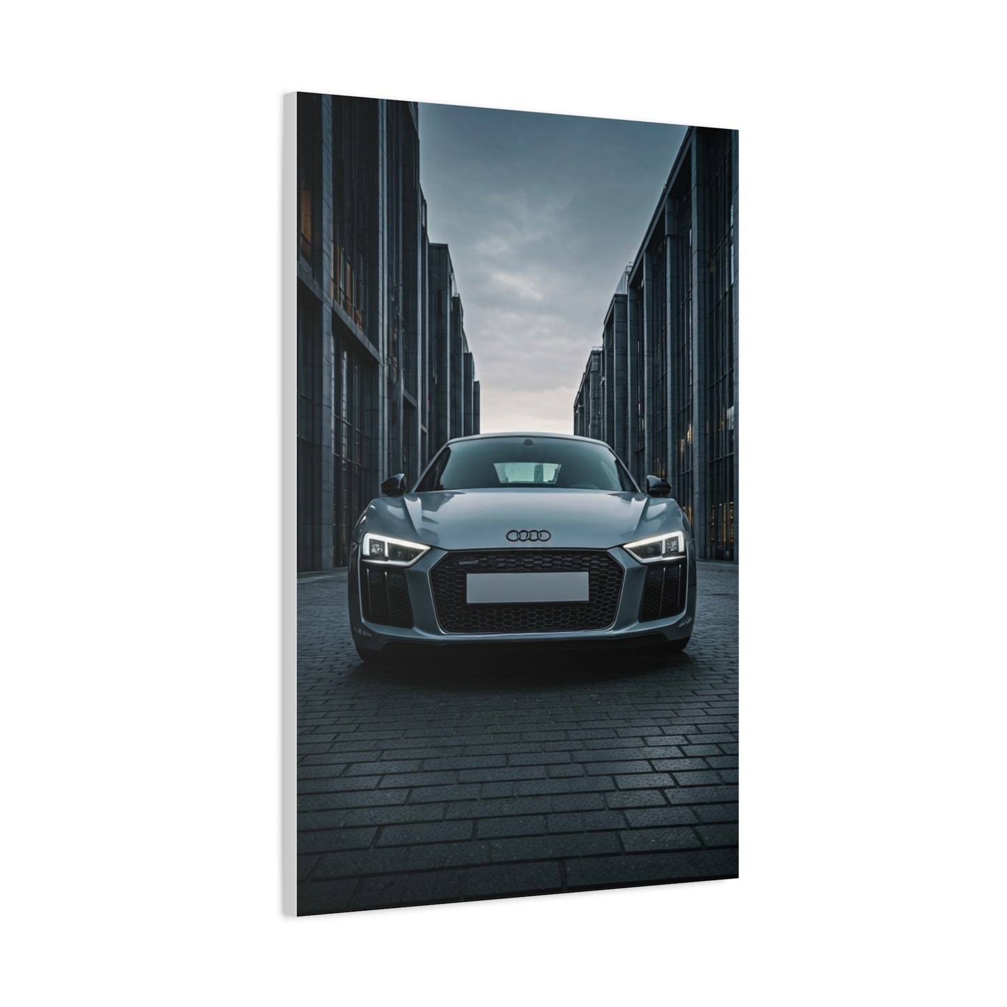 Audi R8 Berlin Minimalist Street Frame Wall Art & Canvas Prints