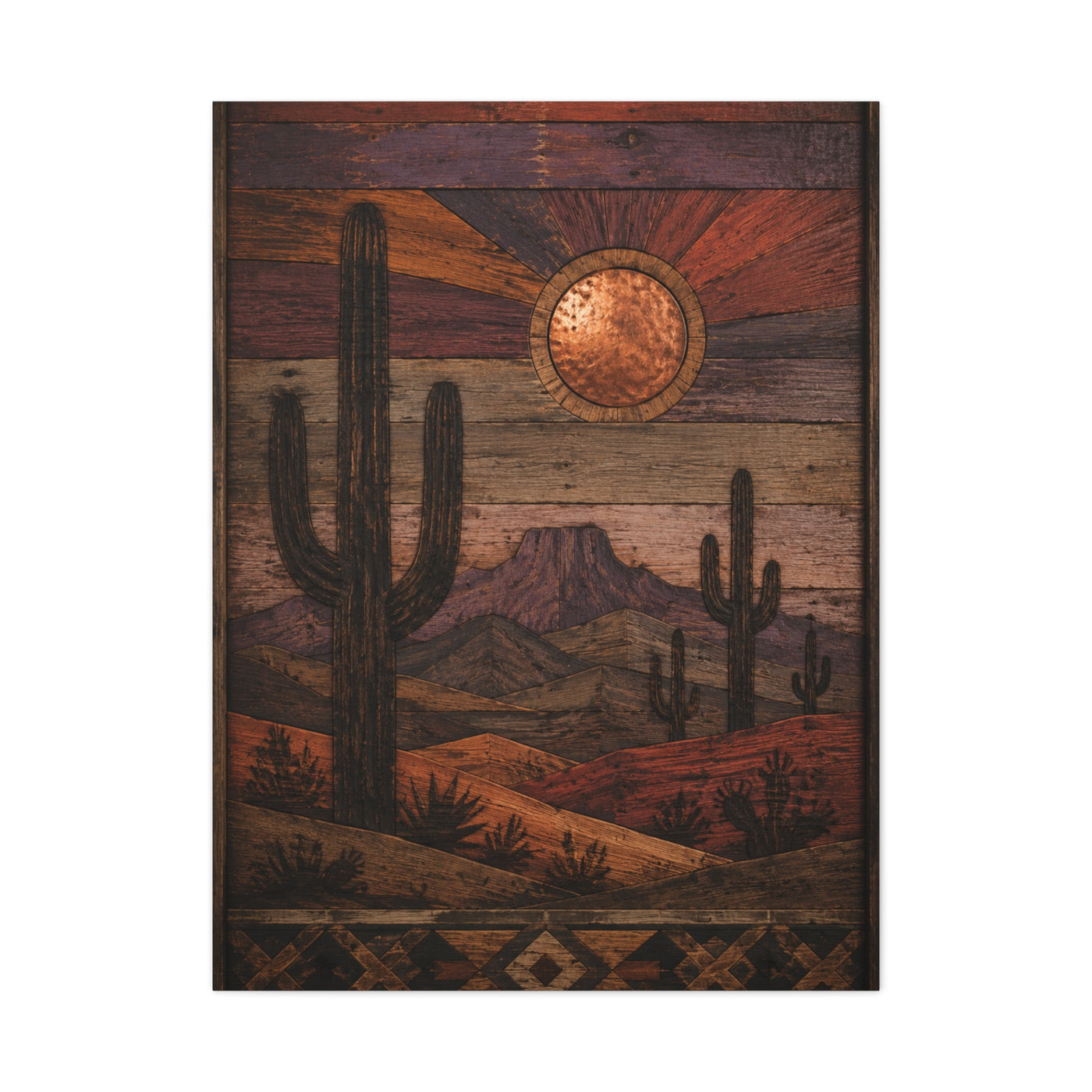 Southwestern Reclaimed Wood Desert Wall Art & Canvas Print