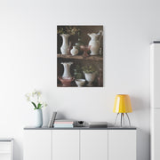 Antique Glassware Still Life Shelf Display Wall Art & Canvas Print