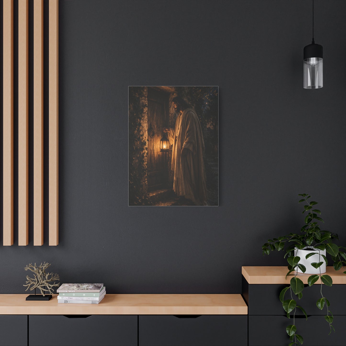 Jesus Knocking Candlelight Door Wall Art & Canvas Print