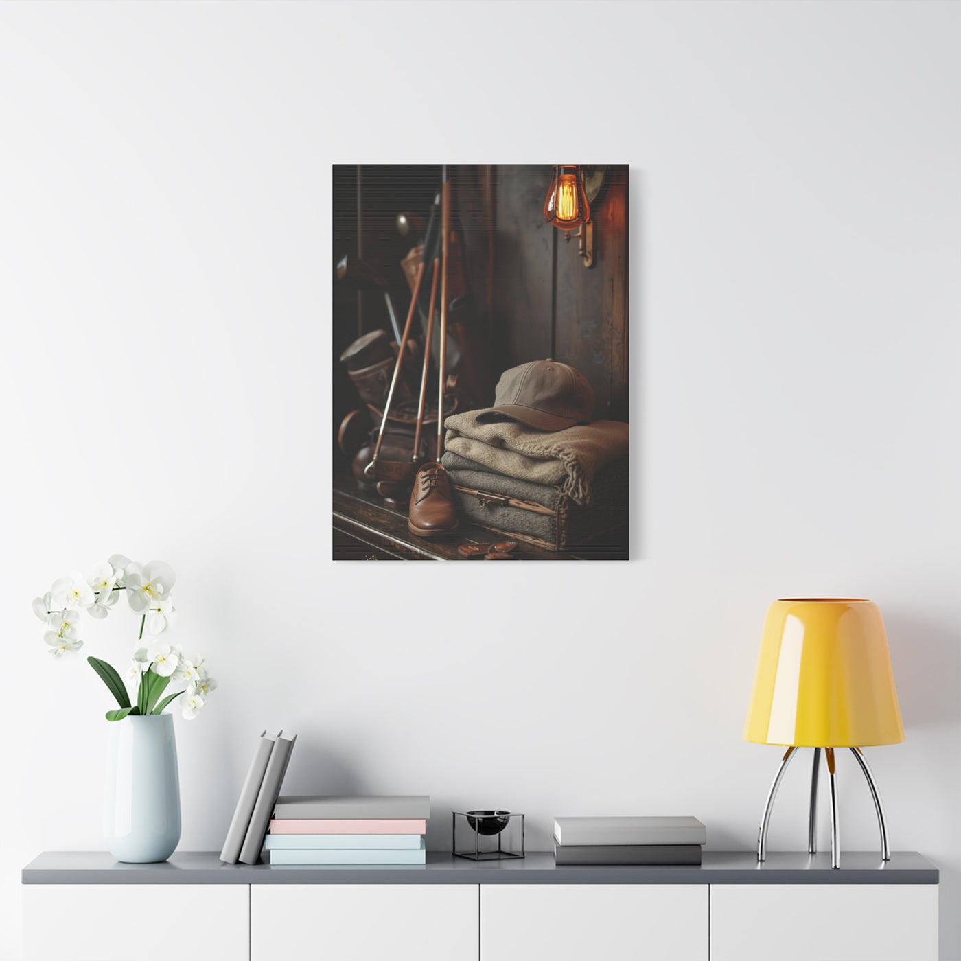 Hickory Golf Locker Room Still Life Wall Art & Canvas Print