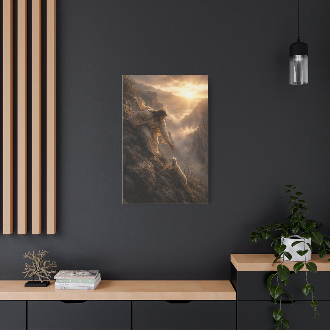 Leaves the 99 Sunrise Rescue Scripture Wall Art & Canvas Print