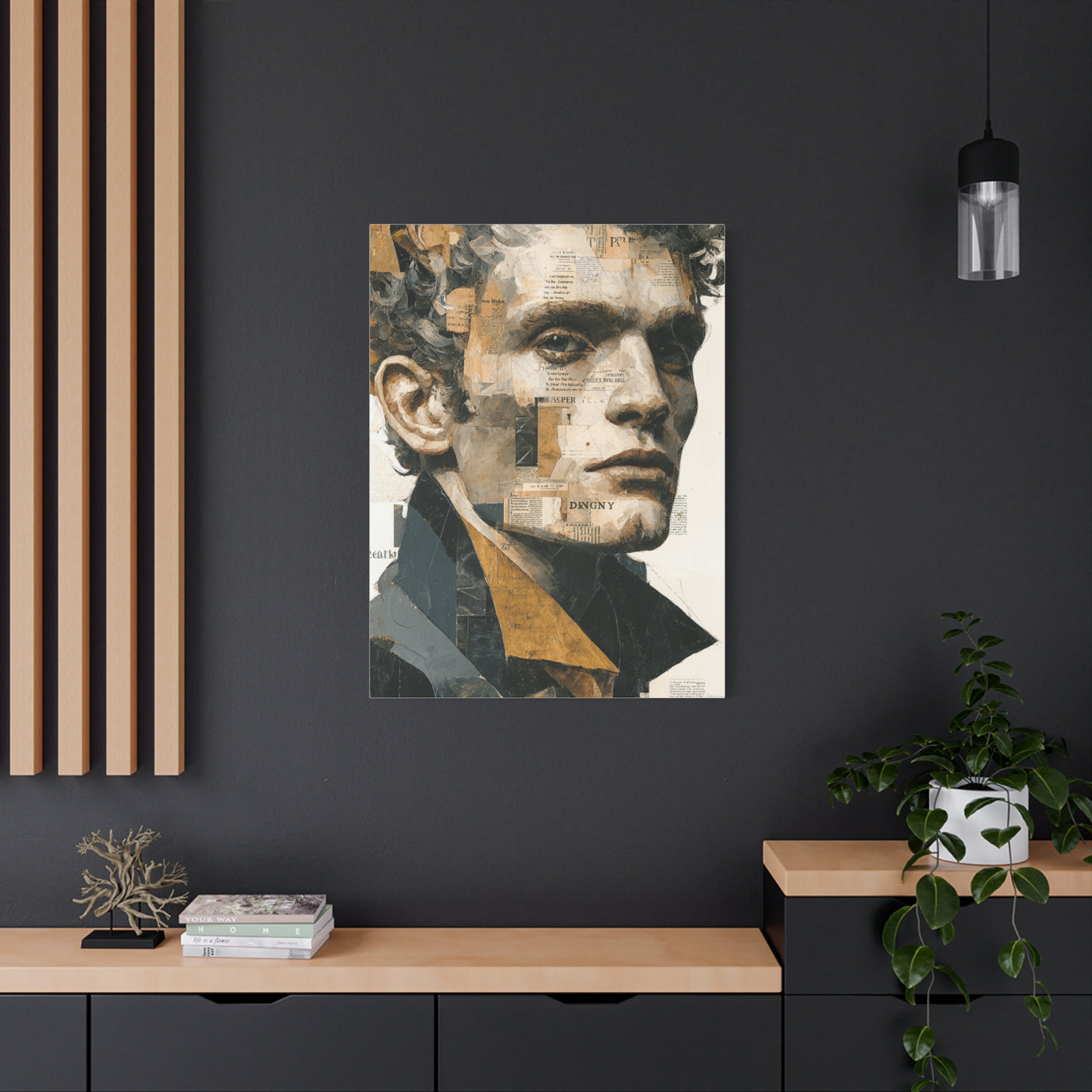 Editorial Male Portrait Collage Wall Art & Canvas Print