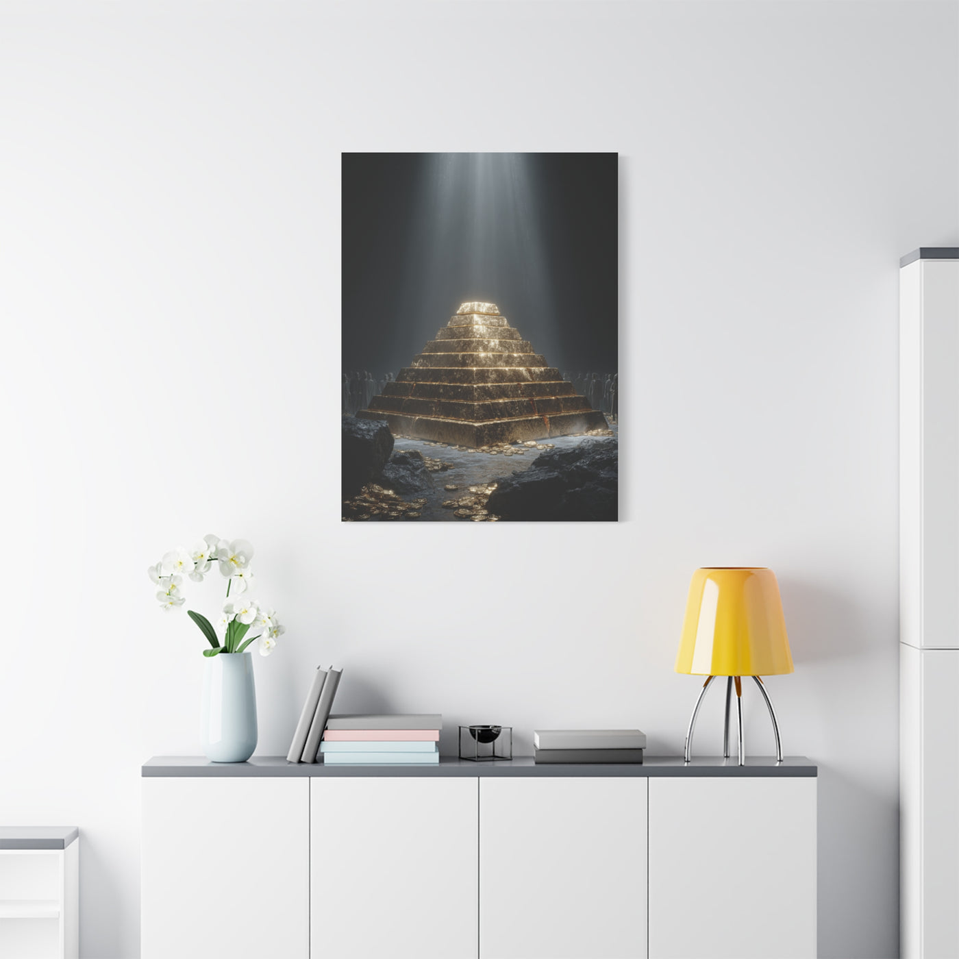 Monumental Gold Pyramid Treasury Wall Art & Canvas Print