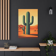 Minimal Desert Saguaro Landscape Illustration Wall Art & Canvas Prints