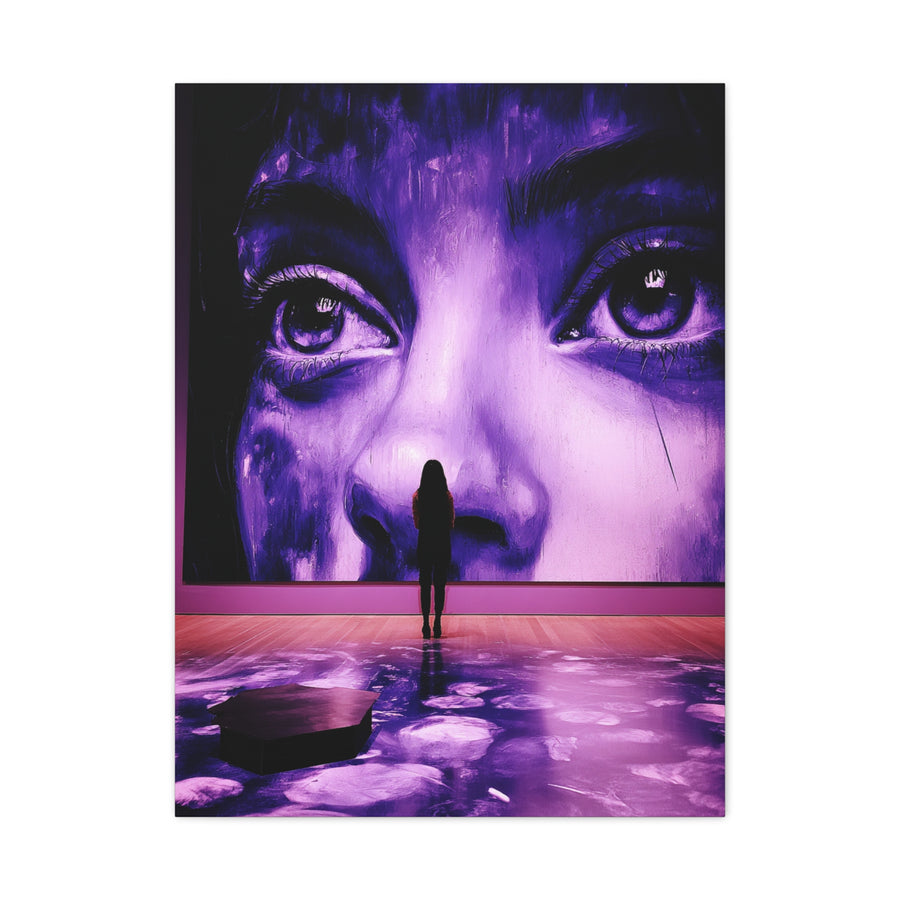 Monumental Purple Gallery Portrait Contemporary Wall Art & Canvas Print