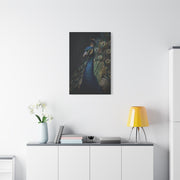 Dark Luxury Peacock Portrait Wall Art & Canvas Print