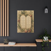 Ten Commandments Botanical Scripture Wall Art & Canvas Print