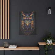 Jewel Feather Fractal Owl Wall Art & Canvas Print