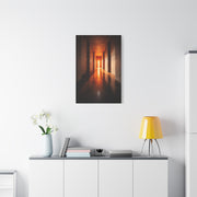Minimal Orange Light Corridor Wall Art & Canvas Print