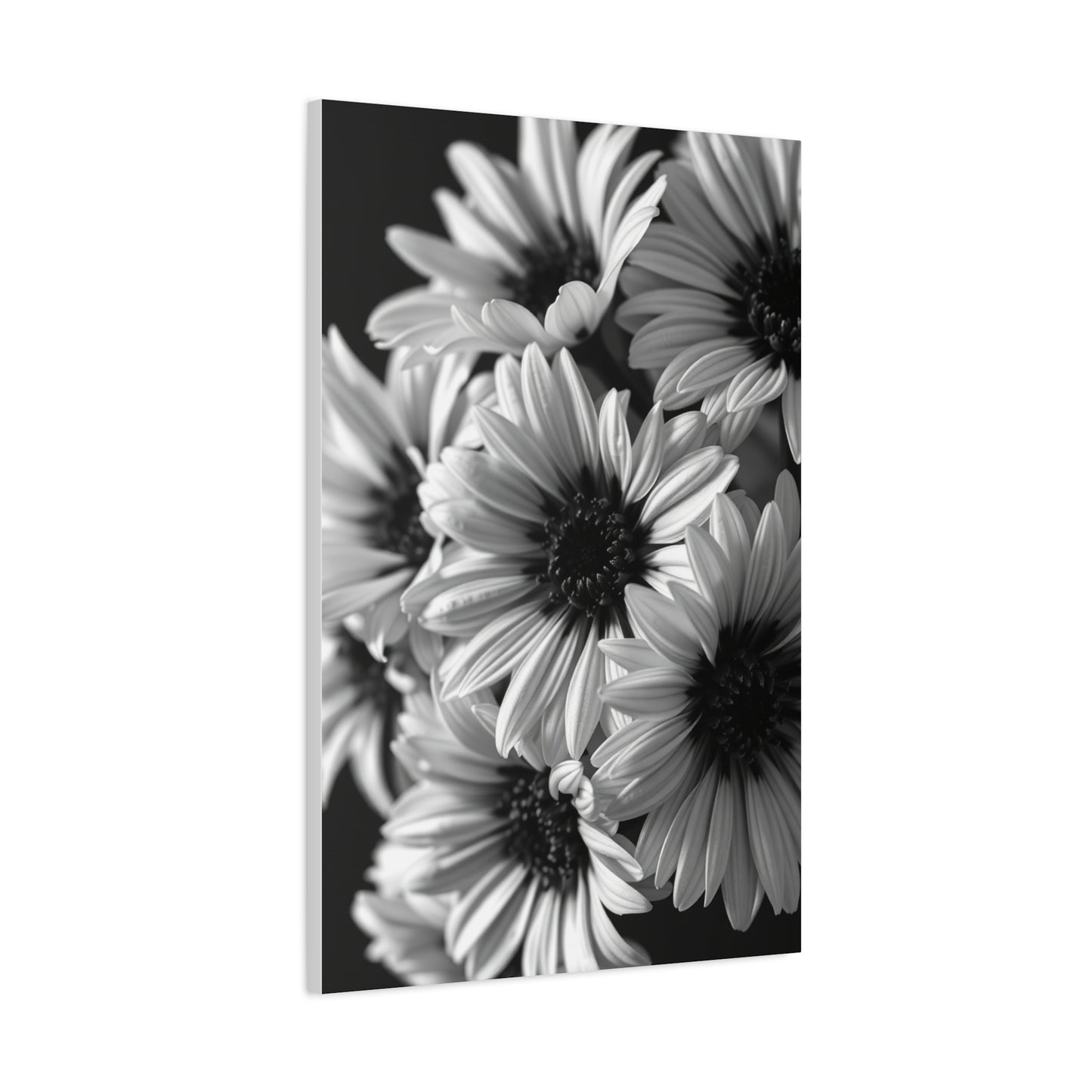 Luxe Obsidian Floral Visage Wall Art & Canvas Print
