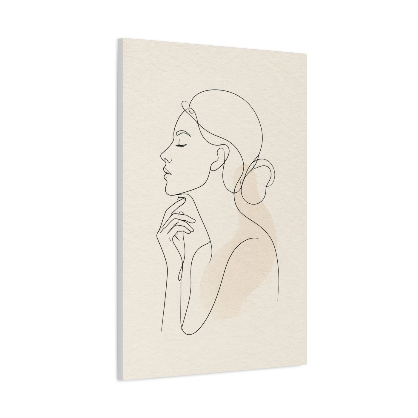 Minimal Continuous Line Portrait Wall Art & Canvas Print