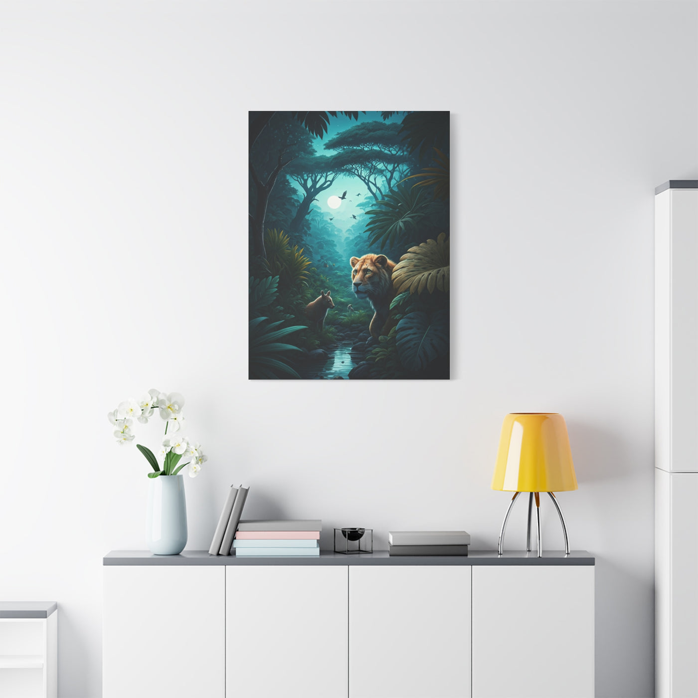 Moonlit Jungle Guardian Wall Art & Canvas Prints