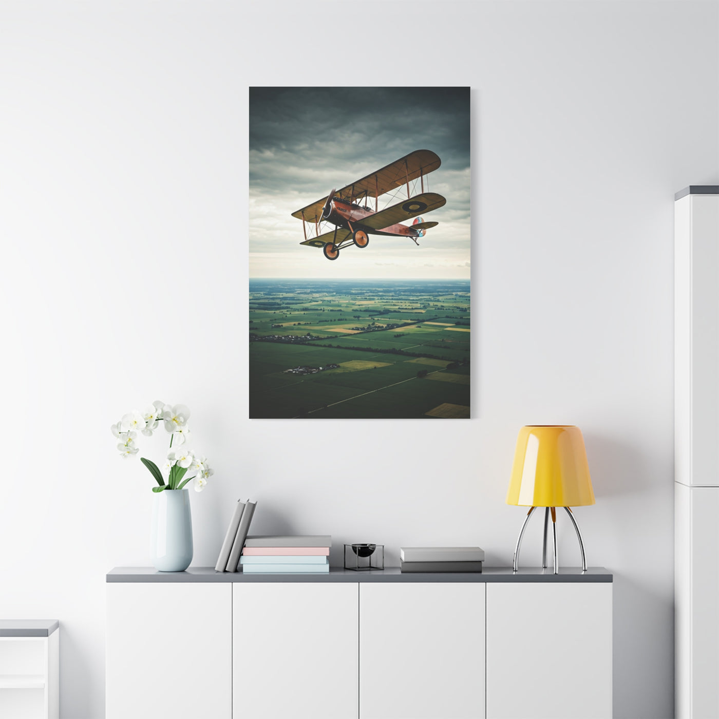 Classic Biplane Sky Journey Wall Art & Canvas Prints