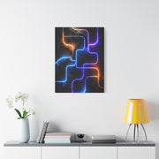 Neon Innovation Circuit Flow Wall Art & Canvas Print