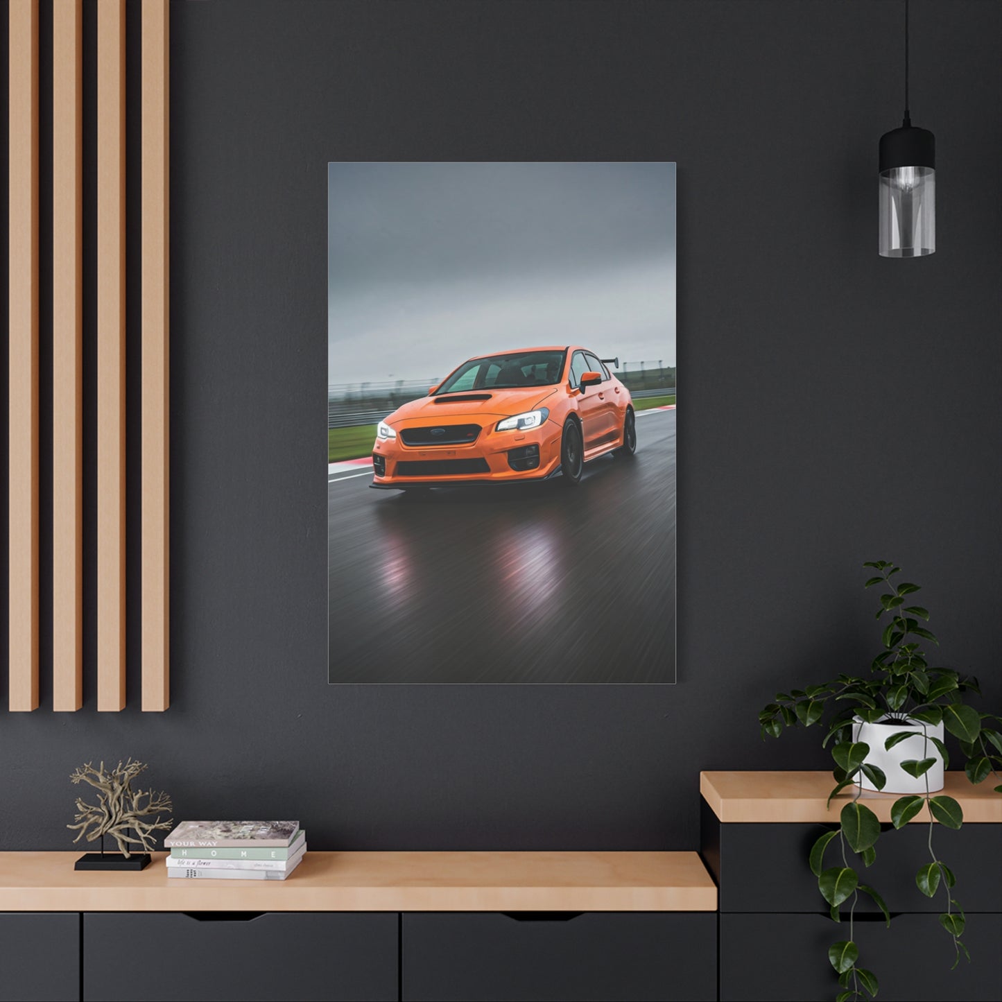 Subaru WRX STI Wet Circuit Rally Attack Wall Art & Canvas Prints