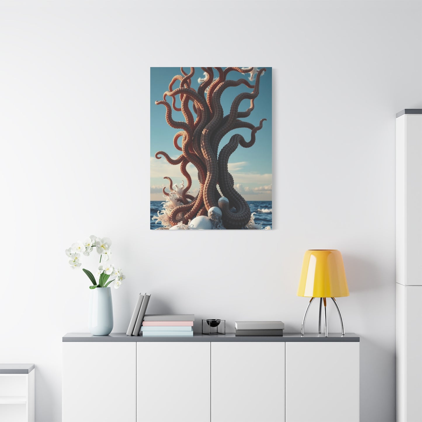 Aquamarine Marvel Canvas Wall Art & Canvas Print