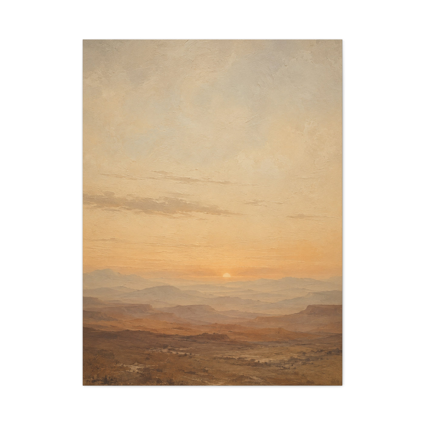 Minimal Desert Horizon Sunset Panorama Wall Art & Canvas Print