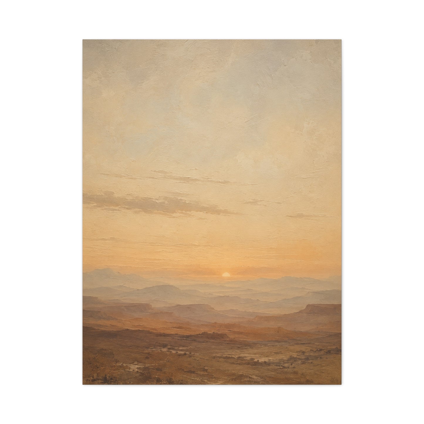 Minimal Desert Horizon Sunset Panorama Wall Art & Canvas Print