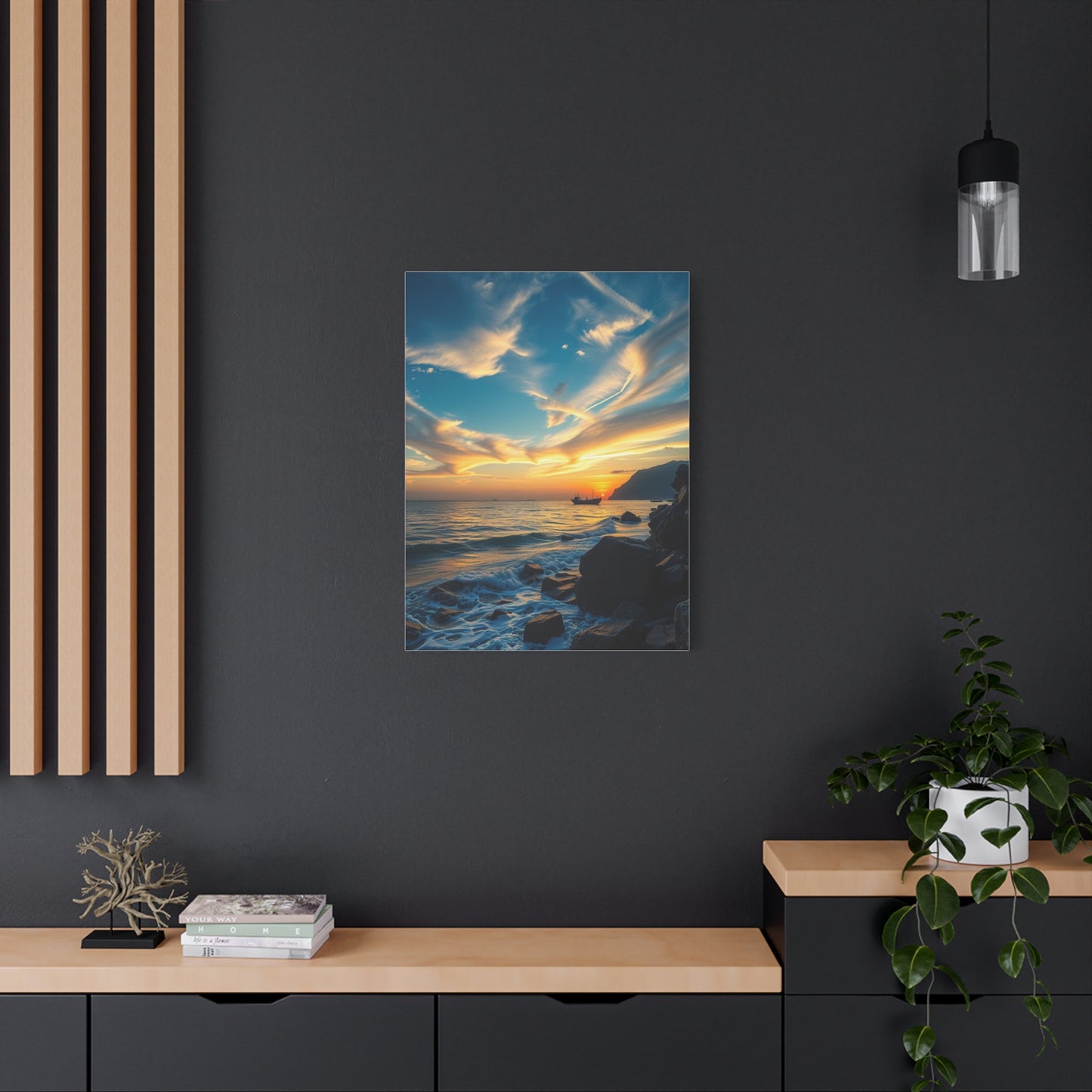 Gilded Wave Serenity Wall Art & Canvas Print