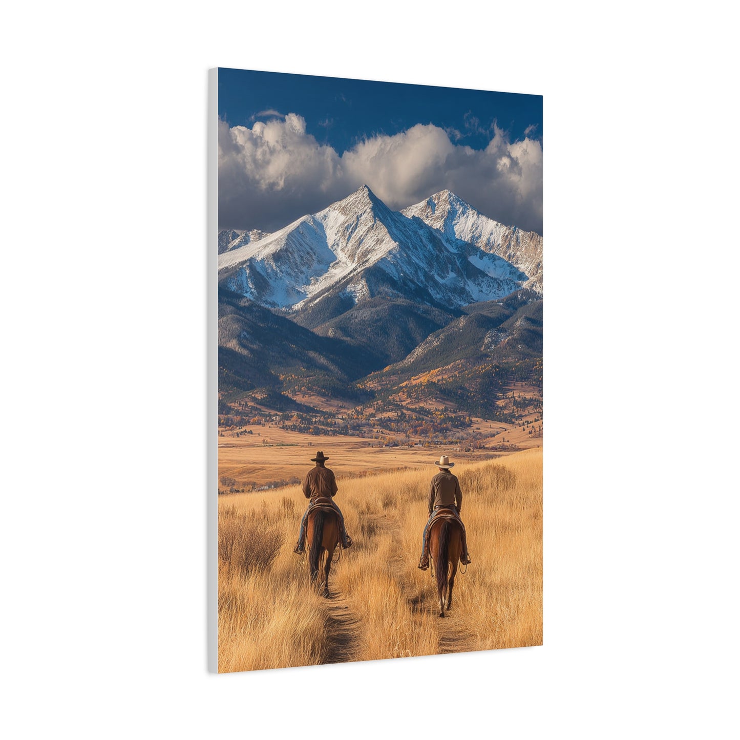 Frontier Riders in the Golden Valley Wall Art & Canvas Print