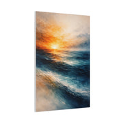 Ocean Sunrise Orange Horizon Wall Art & Canvas Print