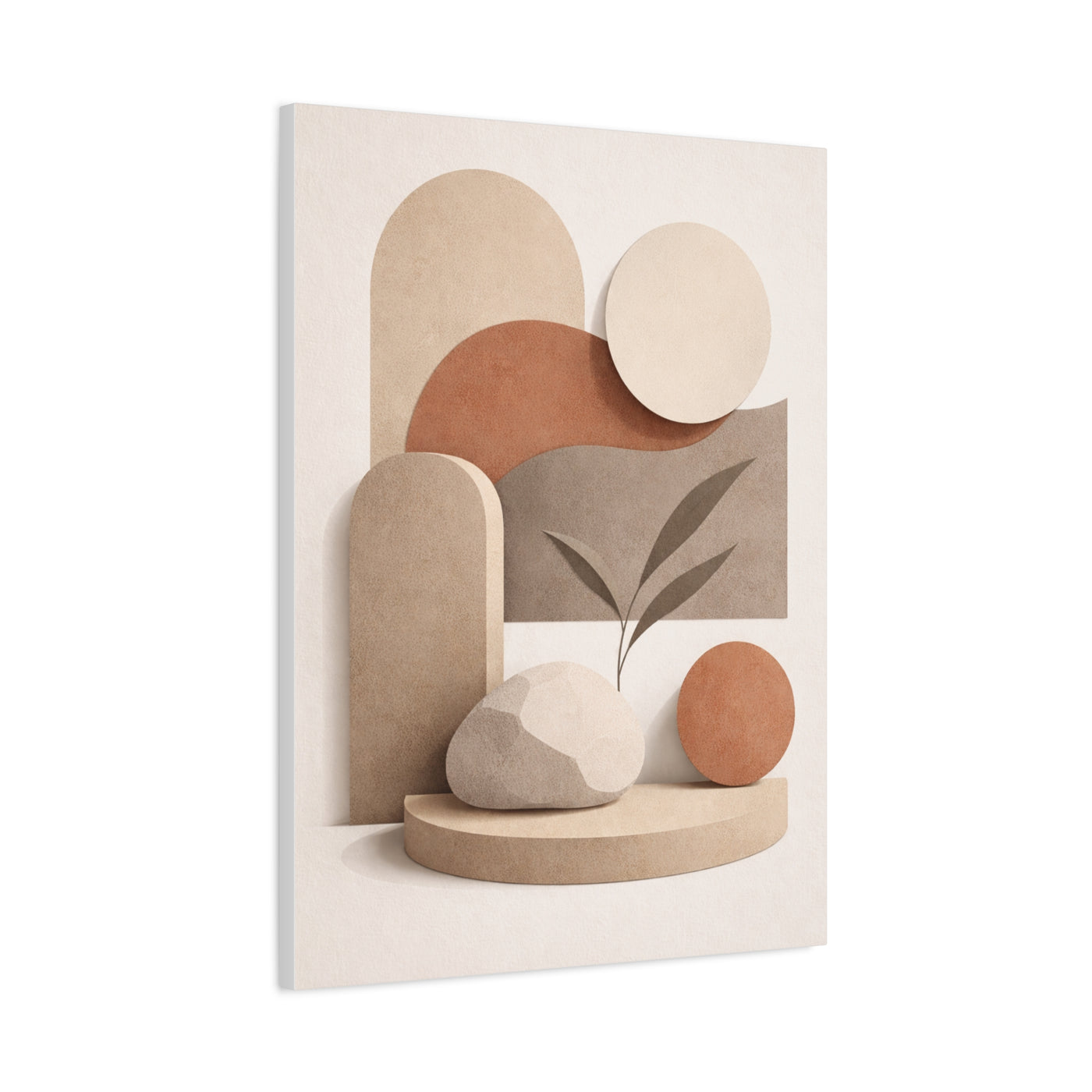 Neutral Gallery Shapes Wall Art & Canvas Print