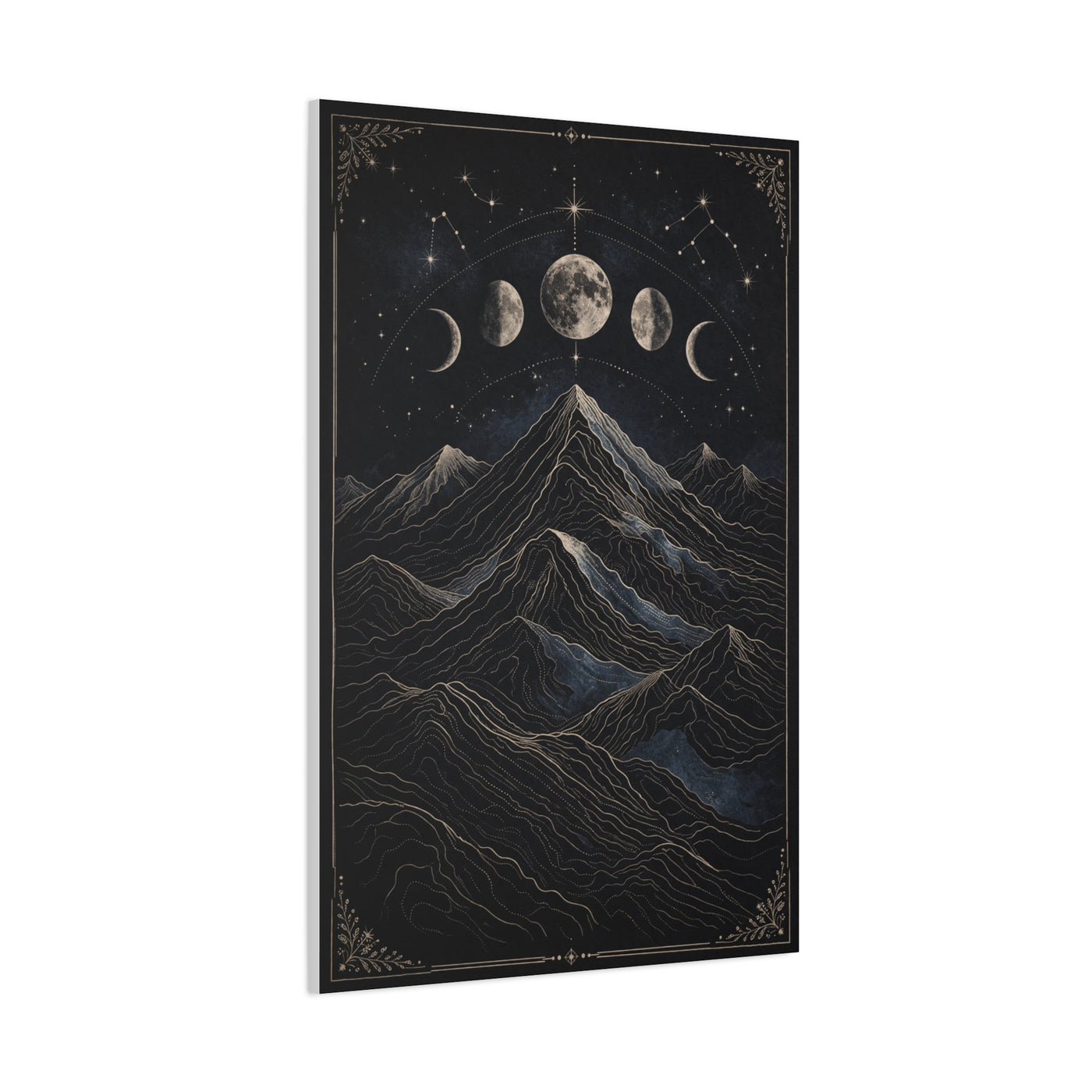 Mystical Moonlit Mountain Contours Wall Art & Canvas Print