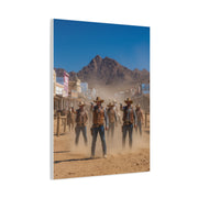 Frontier Gunslingers Western Street Standoff Wall Art & Canvas Print