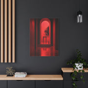 Surreal Crimson Archway Interior Wall Art & Canvas Print