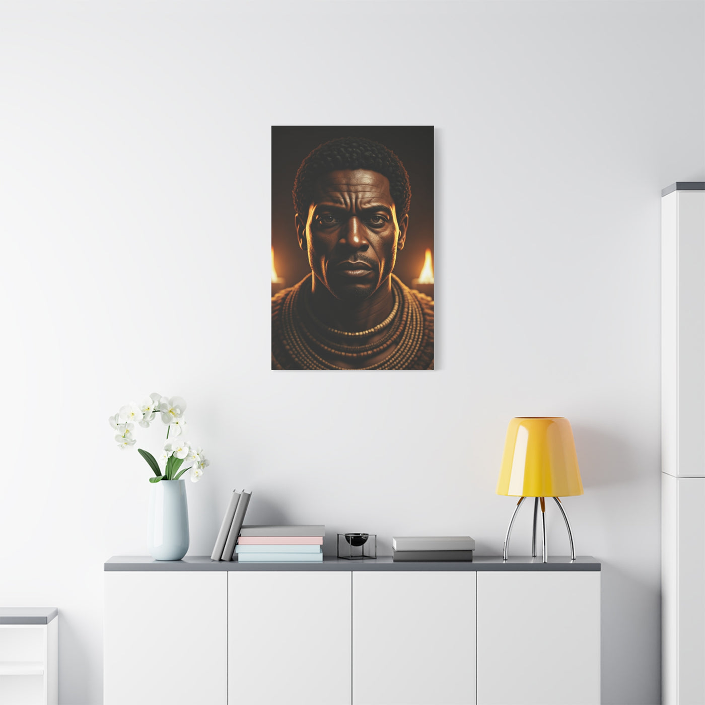 Regal Warrior King Portrait Wall Art & Canvas Prints