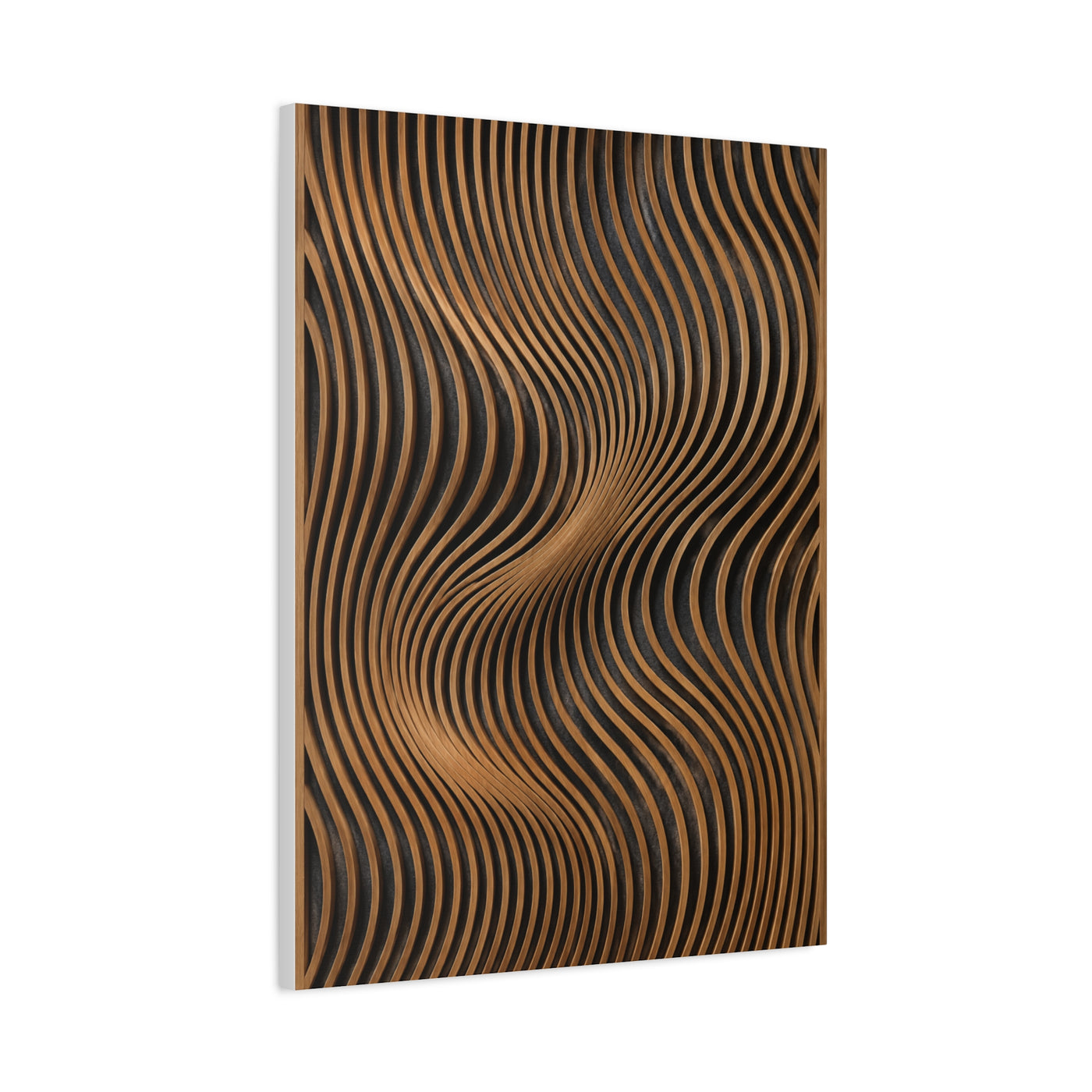 Minimal Slatted Wave Flow Panel Wall Art & Canvas Print