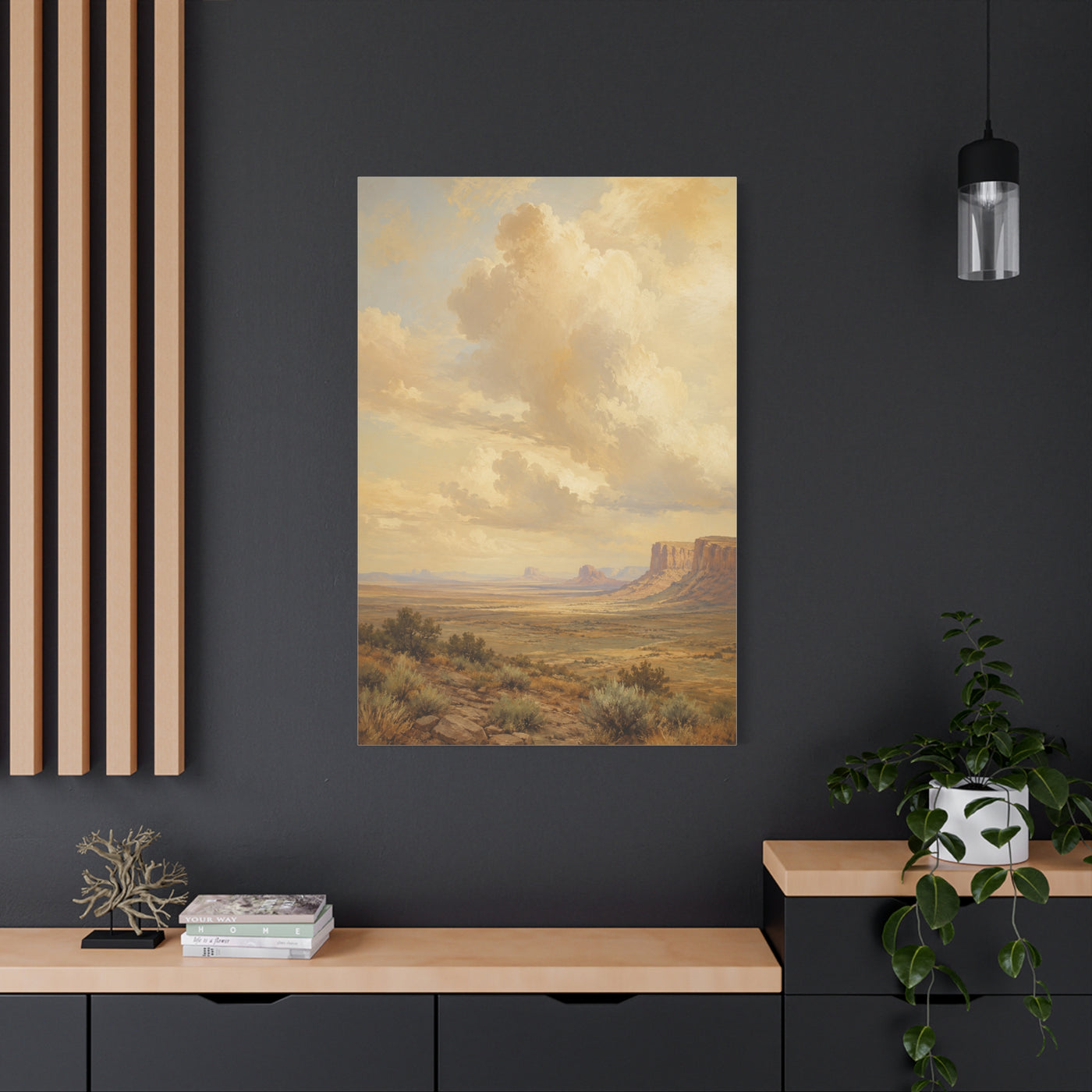 Golden Canyon Vista Western Landscape Wall Art & Canvas Print