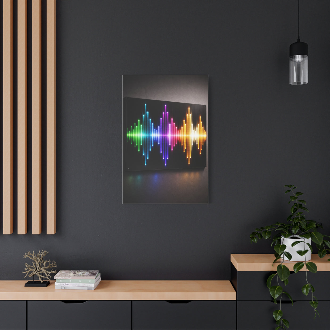 Neon Equalizer Light Spectrum Wall Art & Canvas Print