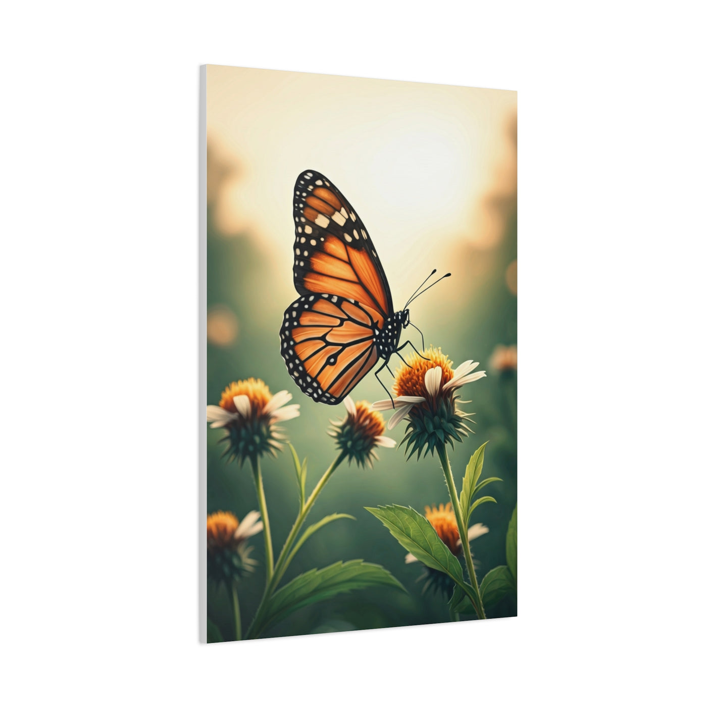 Monarch Butterfly On Wildflower Bloom Wall Art & Canvas Prints