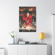 Saloon Gunfire Cowboy Painting Wall Art & Canvas Print