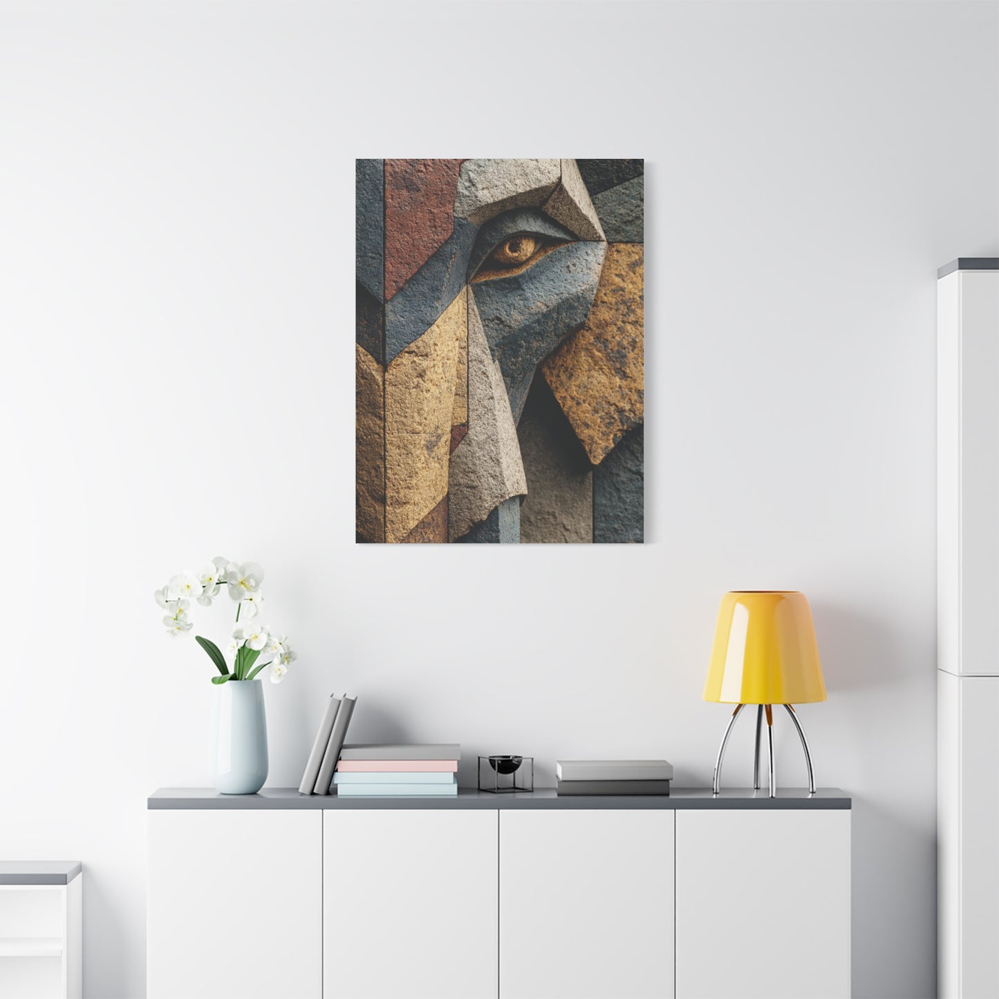 Geometric Elephant Faceted Portrait Wall Art & Canvas Print