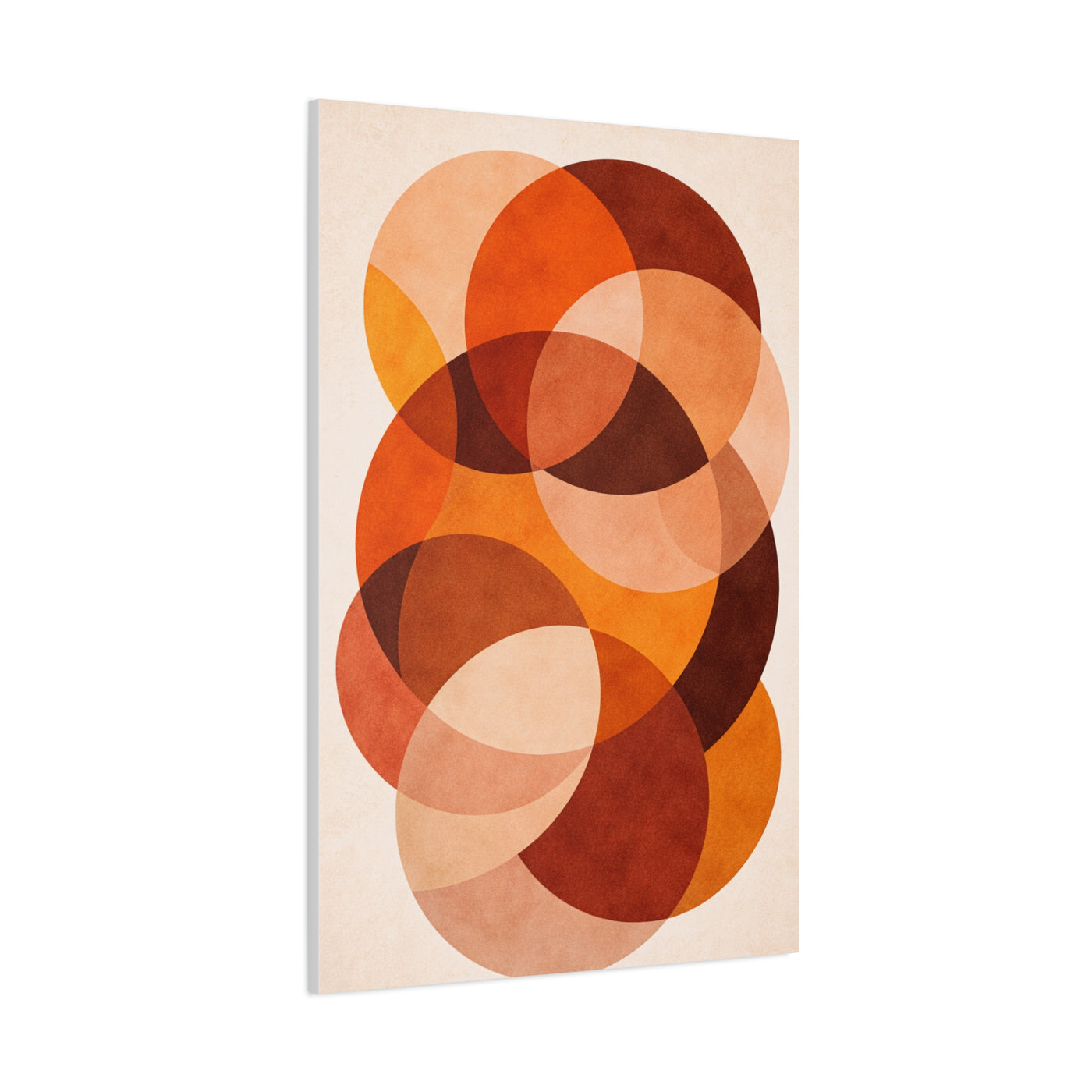 Overlapping Orange Circle Composition Wall Art & Canvas Print