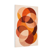 Overlapping Orange Circle Composition Wall Art & Canvas Print