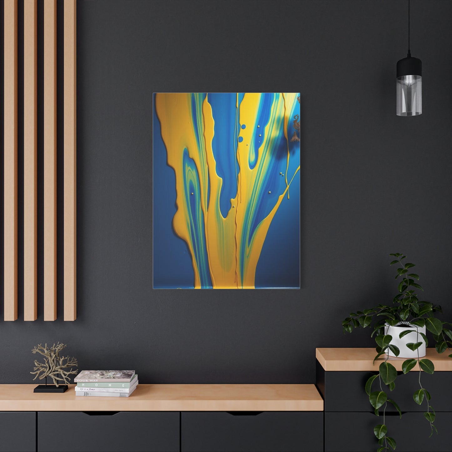 Blue & Yellow Art Premium Gallery Wall Art & Canvas Print