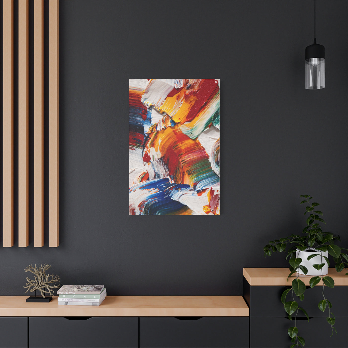 Bold Multicolor Abstract Brushstroke Wall Art & Canvas Print
