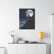 Full Moon Howling Wolf Ridge Scene Wall Art & Canvas Print