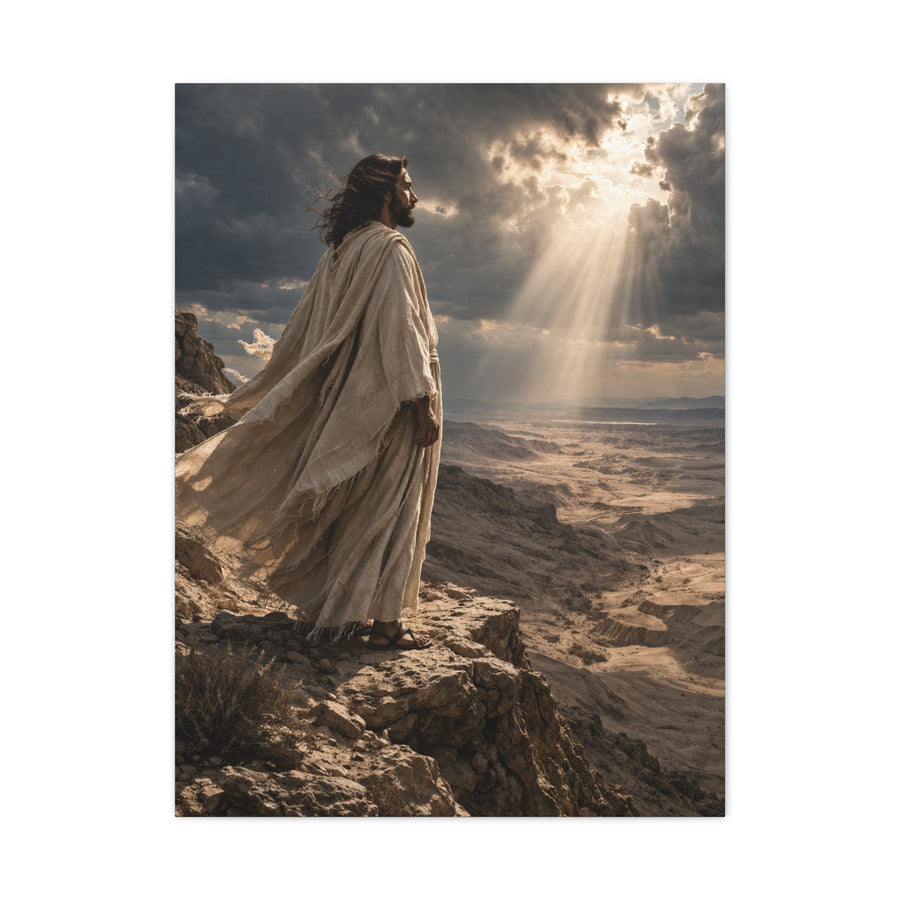 Christ Overlooking the Wilderness Light Wall Art & Canvas Print