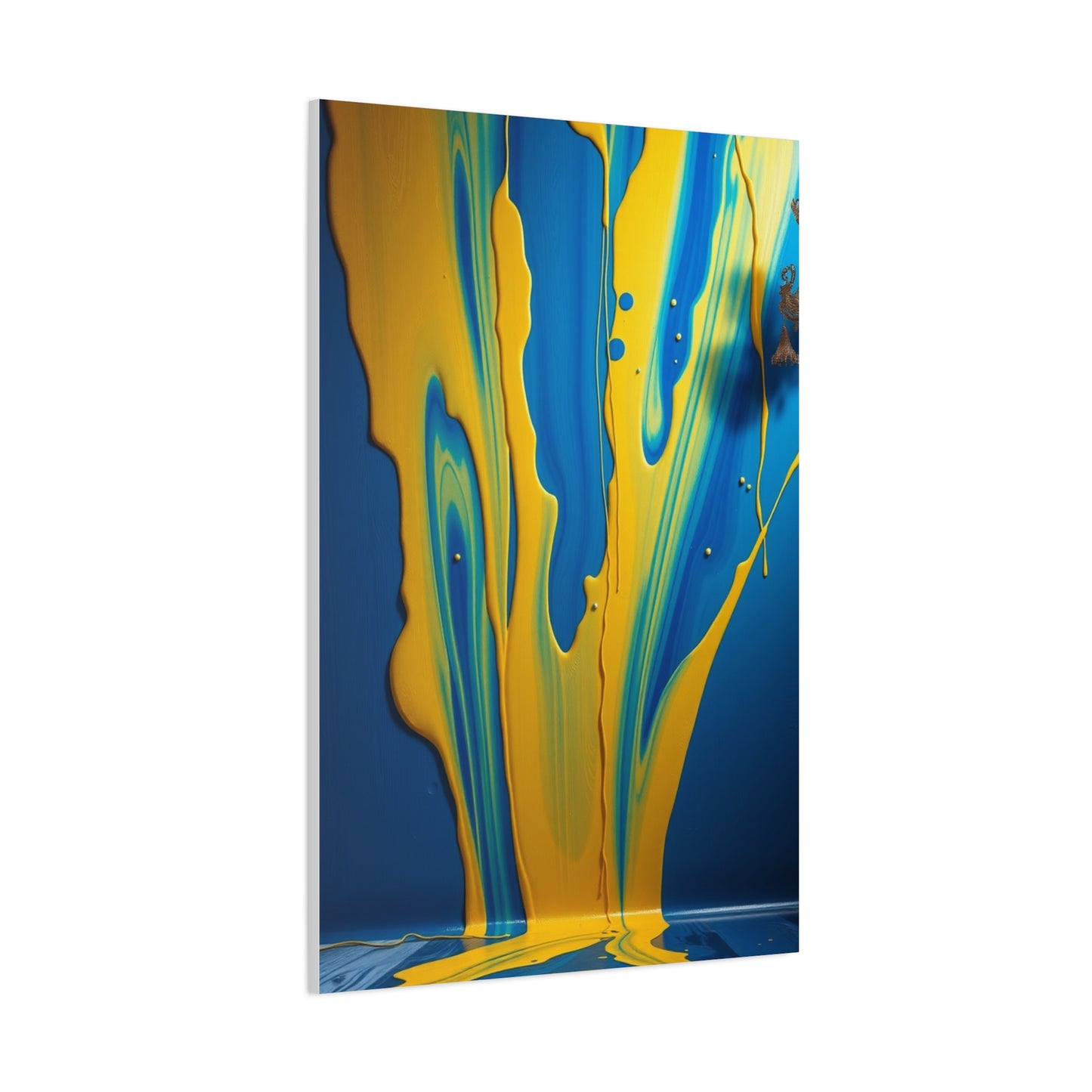 Blue & Yellow Art Premium Gallery Wall Art & Canvas Print
