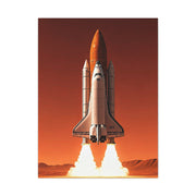 Red Sky Rocket Launch Wall Art & Canvas Prints