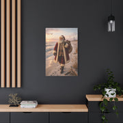 Coastal Santa at Sunrise Wall Art & Canvas Print