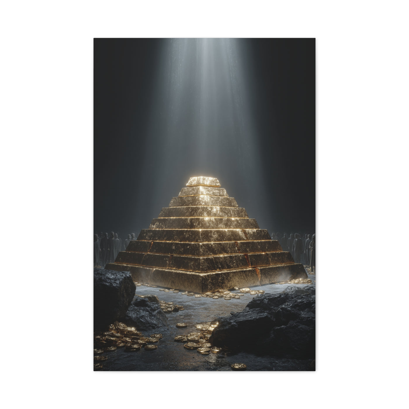 Monumental Gold Pyramid Treasury Wall Art & Canvas Print