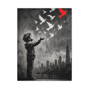 Freedom Birds Urban Stencil Street Wall Art & Canvas Print