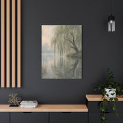 Misty Willow Reflection Lake Trees Wall Art & Canvas Print