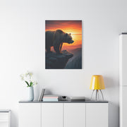 Sunset Cliff Grizzly Bear Wall Art & Canvas Prints